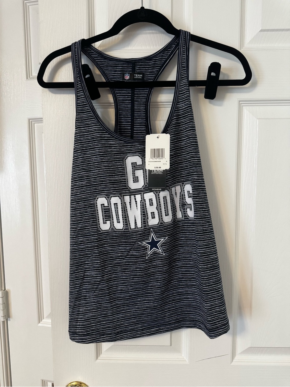 Dallas Cowboys Navy Stripe Racerback Tank - NFL Team